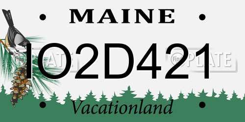 IO2D421 Maine License Plate