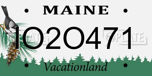 IO2O471 Maine License Plate