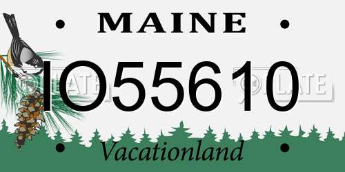 IO55610 Maine License Plate