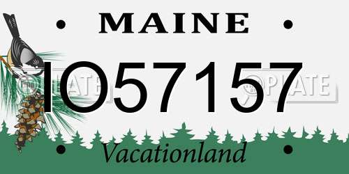 IO57157 Maine License Plate