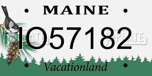 IO57182 Maine License Plate