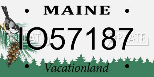 IO57187 Maine License Plate
