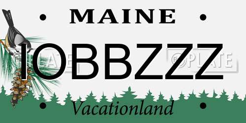 IOBBZZZ Maine License Plate