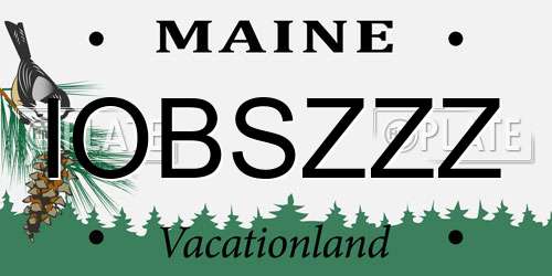 IOBSZZZ Maine License Plate