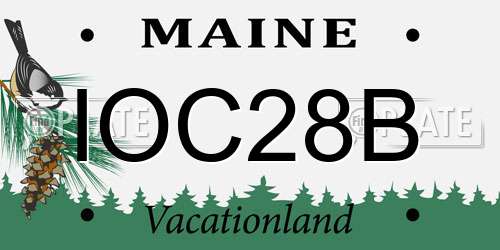 IOC28B Maine License Plate