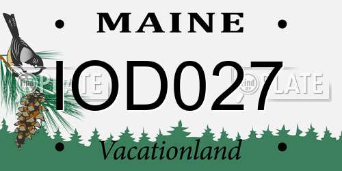 IOD027 Maine License Plate