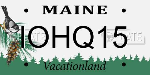 IOHQ15 Maine License Plate