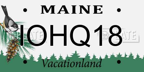 IOHQ18 Maine License Plate