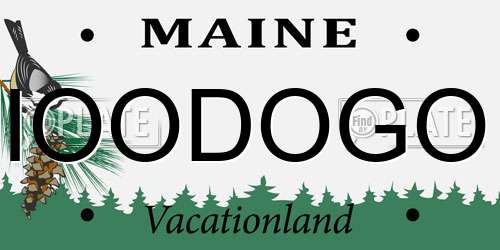 IOODOGO Maine License Plate