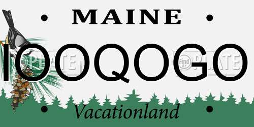IOOQOGO Maine License Plate