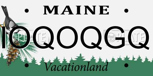 IOQOQGQ Maine License Plate