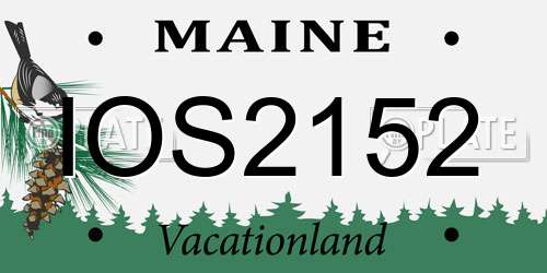 IOS2152 Maine License Plate