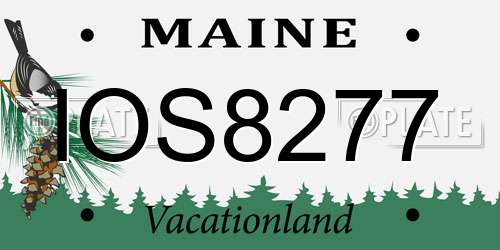 IOS8277 Maine License Plate