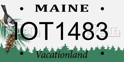 IOT1483 Maine License Plate
