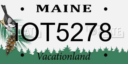IOT5278 Maine License Plate