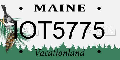 IOT5775 Maine License Plate