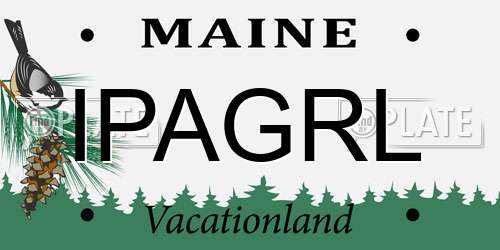 IPAGRL Maine License Plate