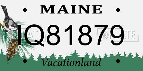 IQ81879 Maine License Plate