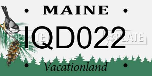 IQD022 Maine License Plate