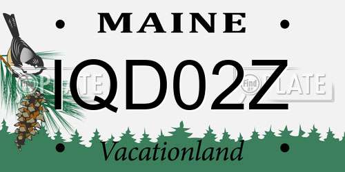 IQD02Z Maine License Plate
