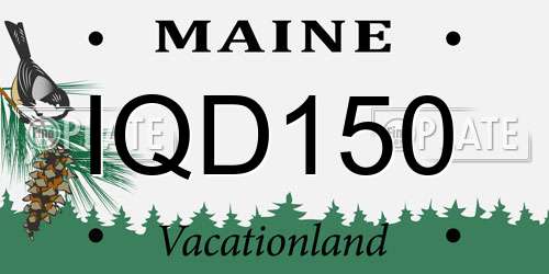 IQD150 Maine License Plate