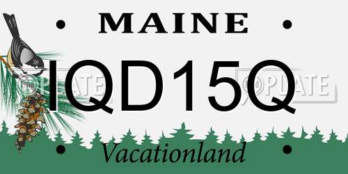 IQD15Q Maine License Plate