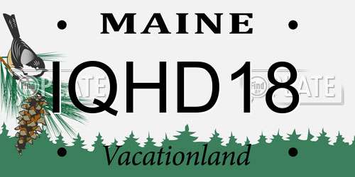 IQHD18 Maine License Plate
