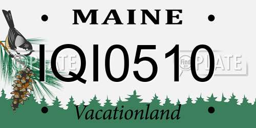 IQI0510 Maine License Plate