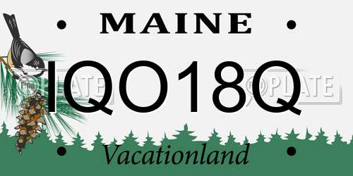 IQO18Q Maine License Plate
