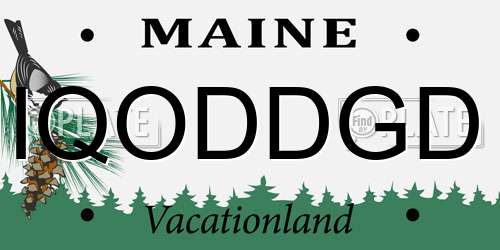 IQODDGD Maine License Plate