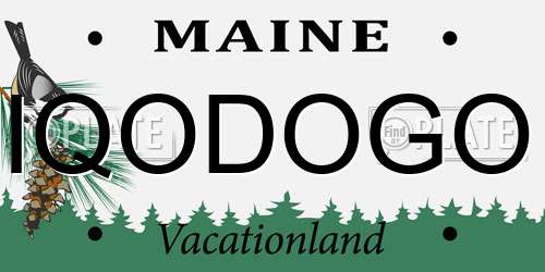 IQODOGO Maine License Plate