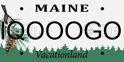 IQOOOGO Maine License Plate