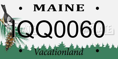 IQQ0060 Maine License Plate