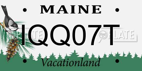 IQQ07T Maine License Plate