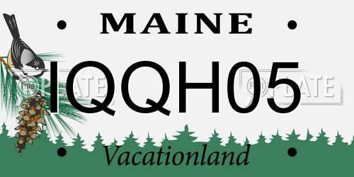 IQQH05 Maine License Plate