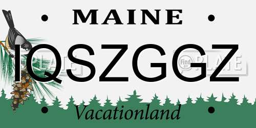 IQSZGGZ Maine License Plate