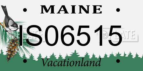 IS06515 Maine License Plate