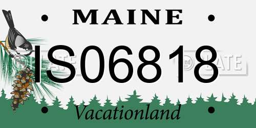 IS06818 Maine License Plate