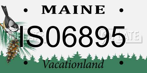 IS06895 Maine License Plate