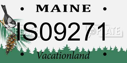 IS09271 Maine License Plate