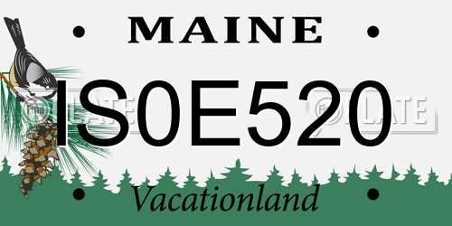 IS0E520 Maine License Plate