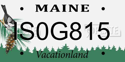IS0G815 Maine License Plate