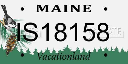 IS18158 Maine License Plate
