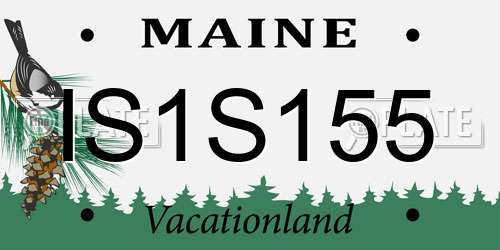 IS1S155 Maine License Plate