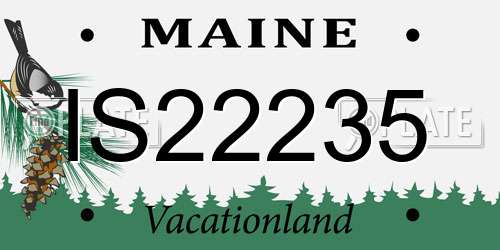 IS22235 Maine License Plate