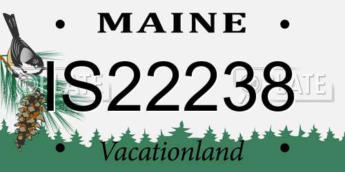 IS22238 Maine License Plate