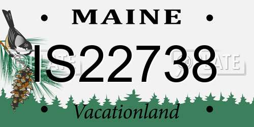 IS22738 Maine License Plate
