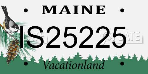 IS25225 Maine License Plate