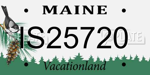IS25720 Maine License Plate