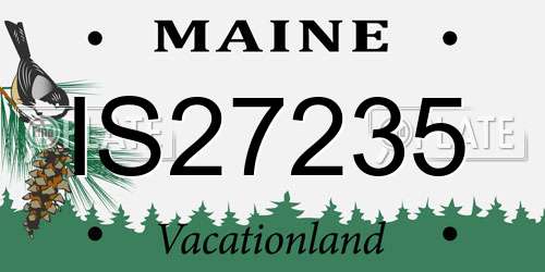 IS27235 Maine License Plate